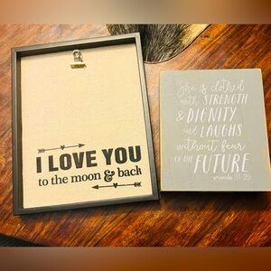 Gray and Black Inspirational Wall Art Set